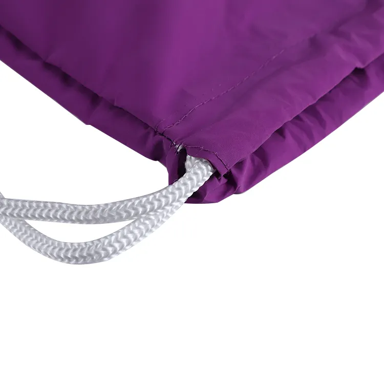 Purple polyester Drawstring Bag