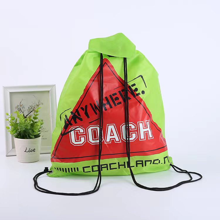 Custom logo printing drawstring bag