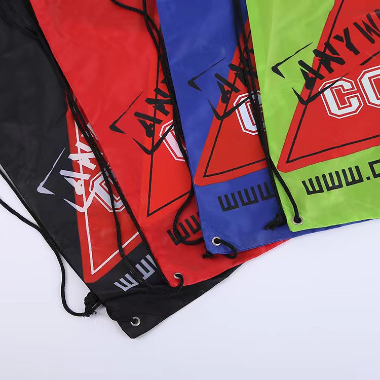 Custom logo printing drawstring bag