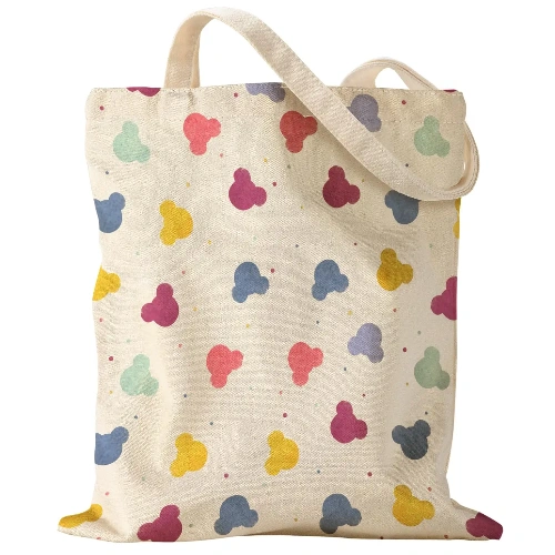 Customized Printed Logo Cotton Large Shopping Canvas Tote Bag with Pocket