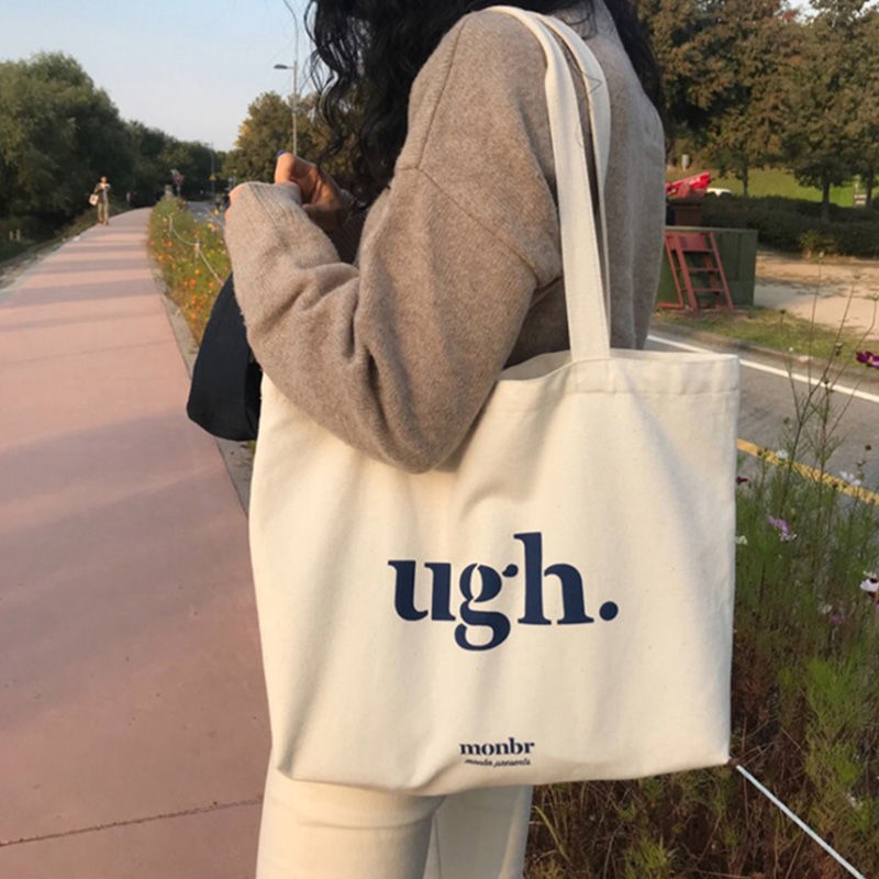 Canvas Tote Bag With Wide Handle