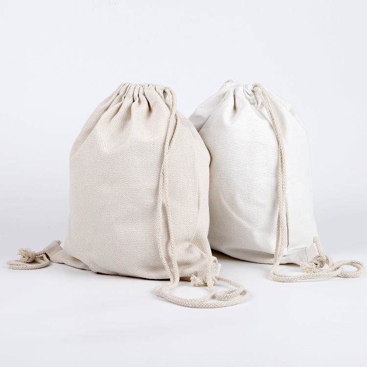 Reusable Cotton Canvas Drawstring Bag