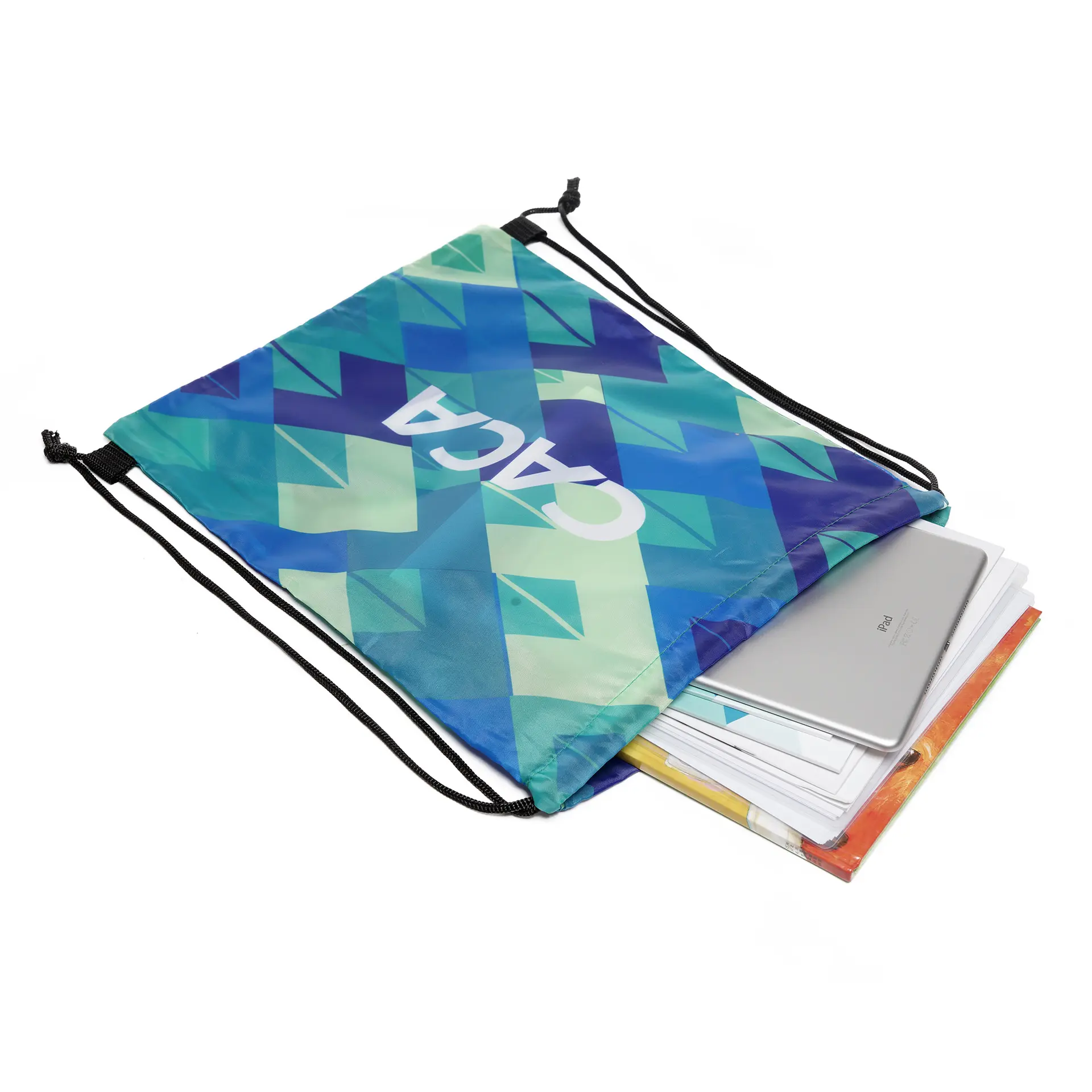 Wholesale Mmall Recycling Drawstring Gift Bags with Custom-printed Logos