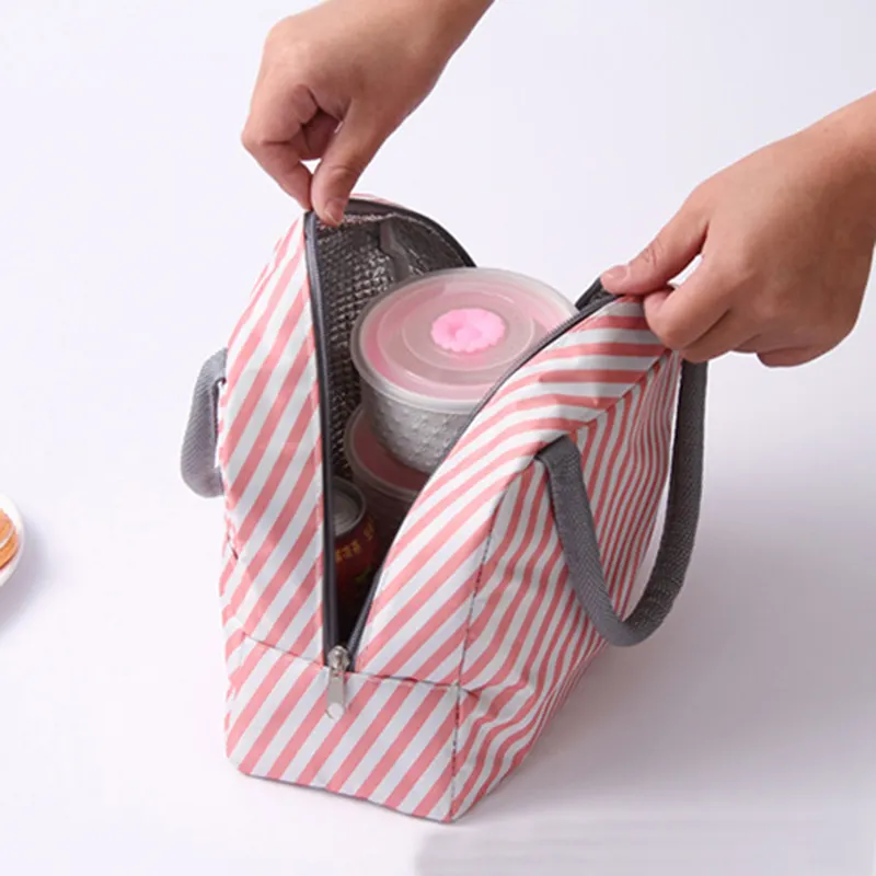 Heat-insulating Lunch Cooler Bag, Insulated Bag, Portable Box, Ice Pack, Handbag, Food Picnic, Girls' and Children's Lunch Bag