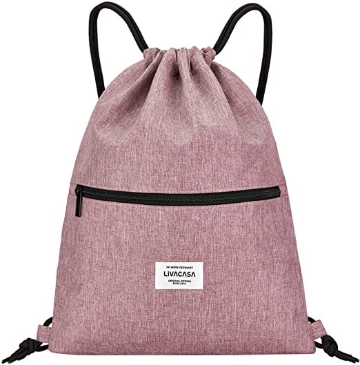 Eco Friendly Natural Organic Cotton Canvas Drawstring Bag Backpack