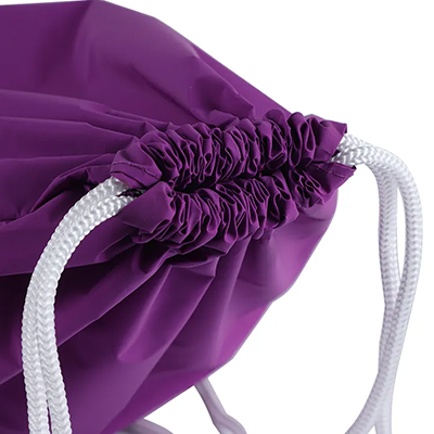 Purple polyester Drawstring Bag